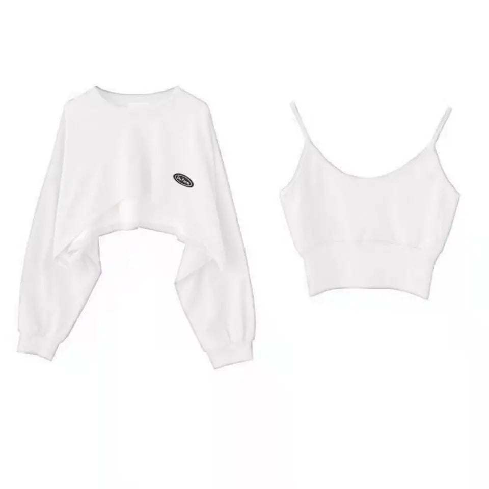 New Women Solid Color O-neck Long Sleeve Hoodie Sweatshirt Fashion