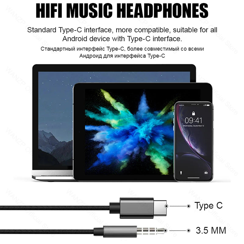 Original Type C Wired Earbuds Headphones For Samsung Galaxy S23 S22