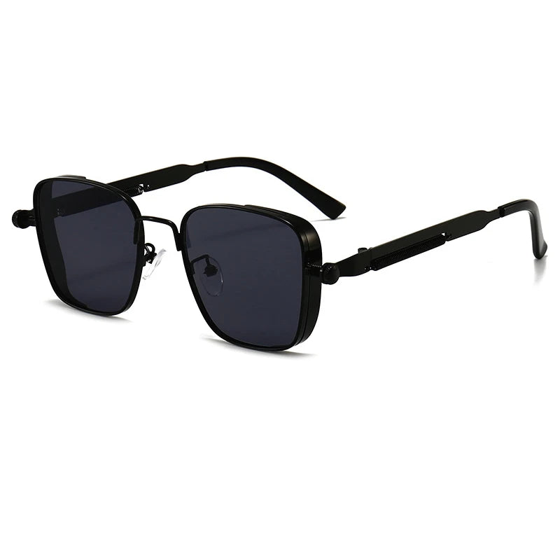 Square Steampunk Spring Leg Sunglasses For Men Women Fashion Classic
