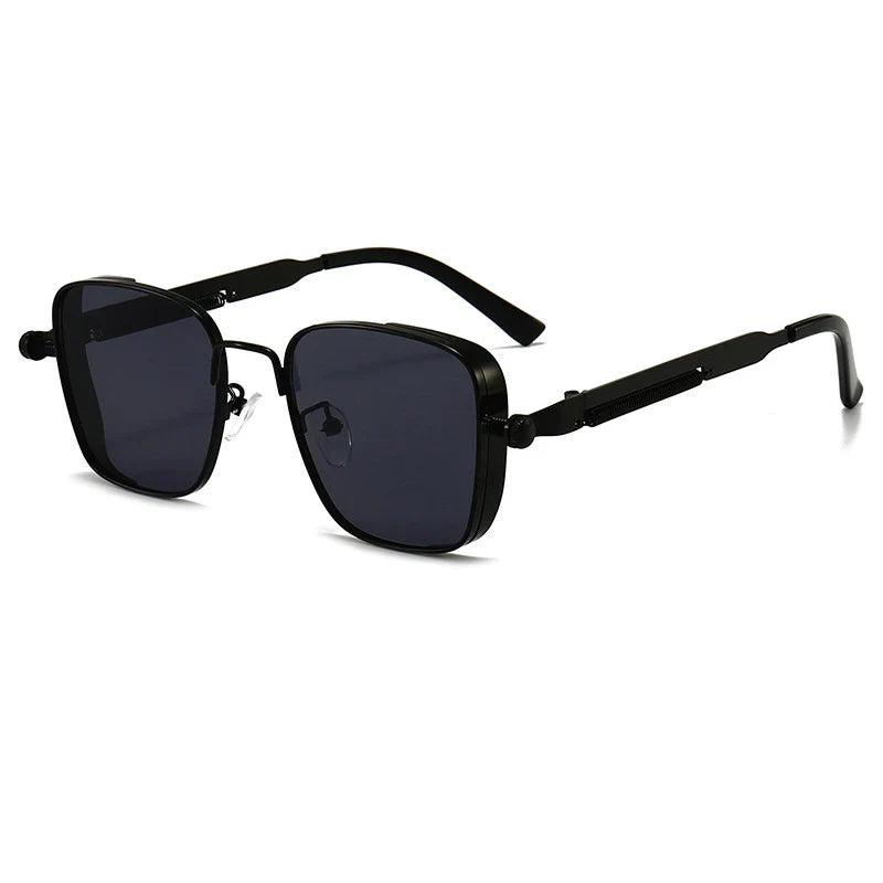 Square Steampunk Spring Leg Sunglasses For Men Women Fashion Classic