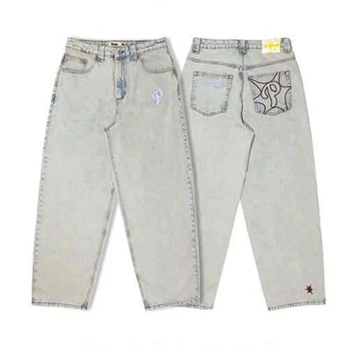 Streetwear PROTECT Jeans Y2K mens Pants Harajuku Hip Hop Letter