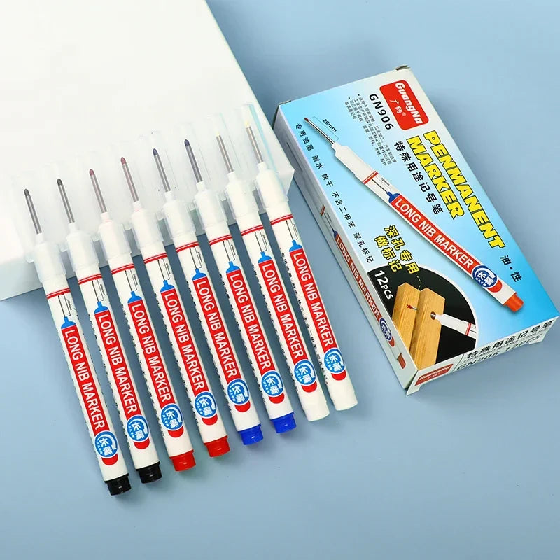 4Pcs/Set 20mm Deep Hole Long Nib Head Markers For Metal Perforating