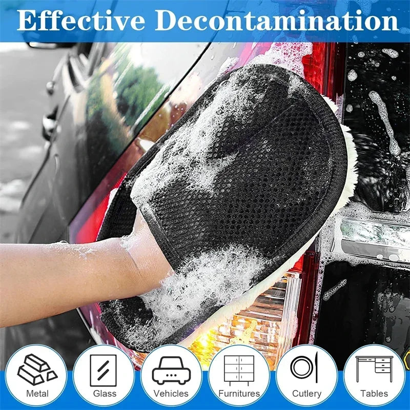 1/10Pcs Car Cleaning Sponge Glove Car Polishing Washing Mitt Gloves