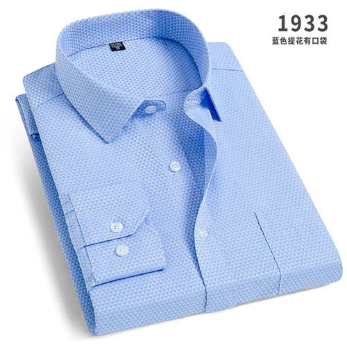 Spring New Men's Striped long-sleeved Shirt Non-ironing Anti-wrinkle