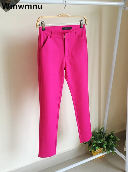 New Elegant Ladies OL Work Pantalones S-4xl Big Size Womens Formal