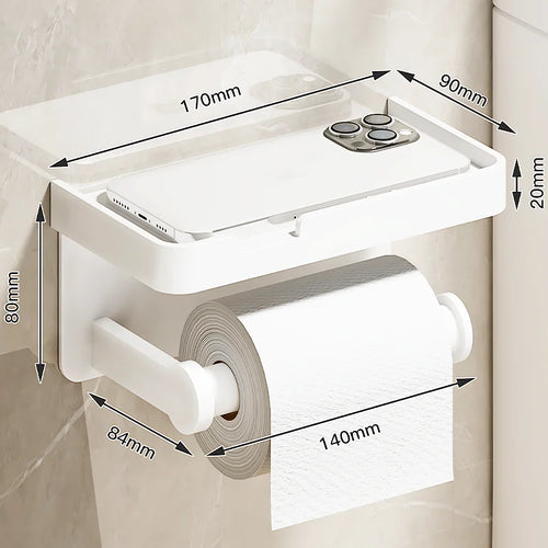 Toilet Paper Holder Wall-Mounted Aluminum alloy Toilet paper holder