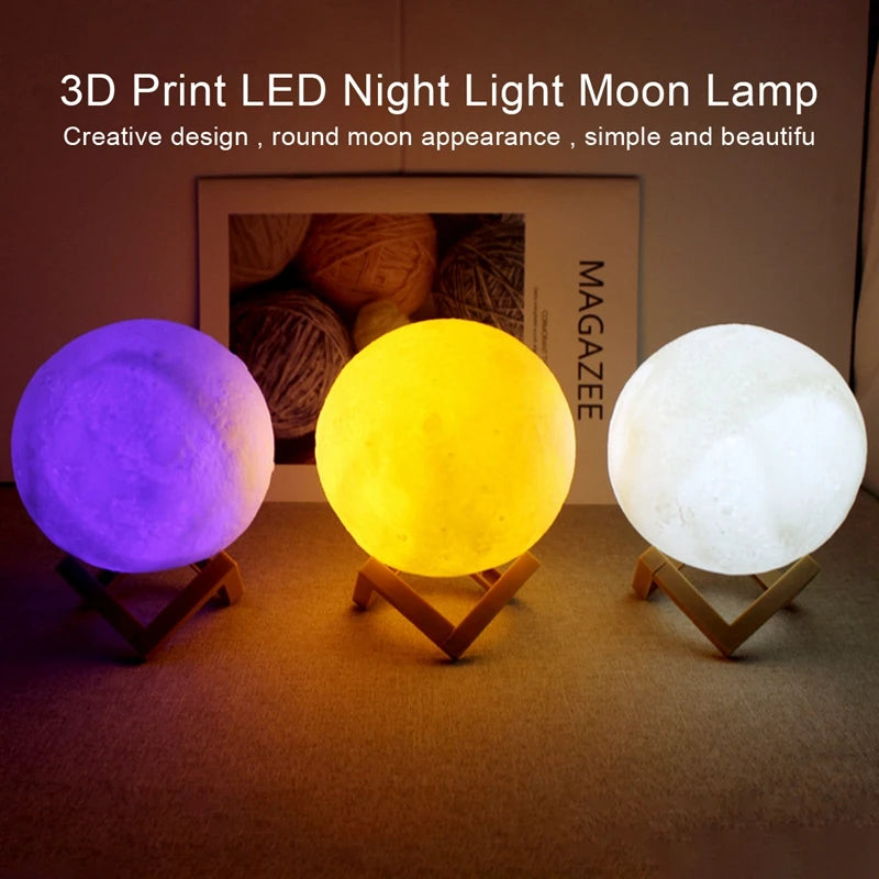 Book Light LED Moon Light Galaxy Light, Moon Night Light, Girl, Boy,