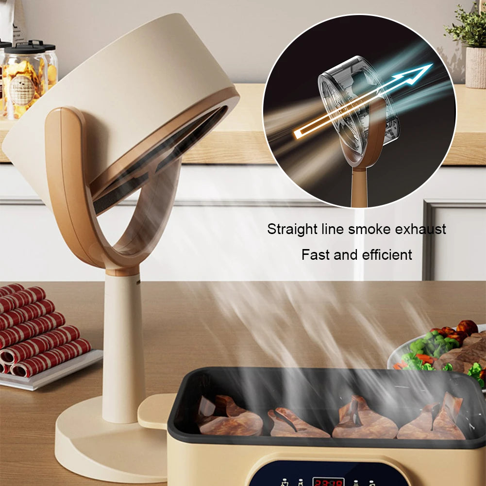 Desktop Range Hood for Kitchen USB Charging Exhaust Fan Hood