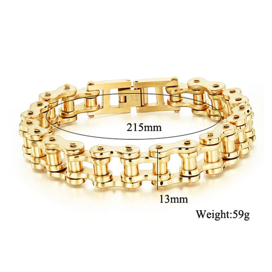 12MM titanium steel personalized and versatile bicycle bracelet for trendy men