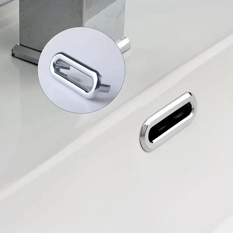 4Pcs Kitchen Bathroom Basin Circular Overflow Drain Cover Decoration