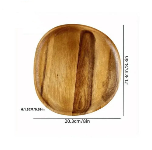 Japanese solid wood fruit plate factory wholesale wooden tray