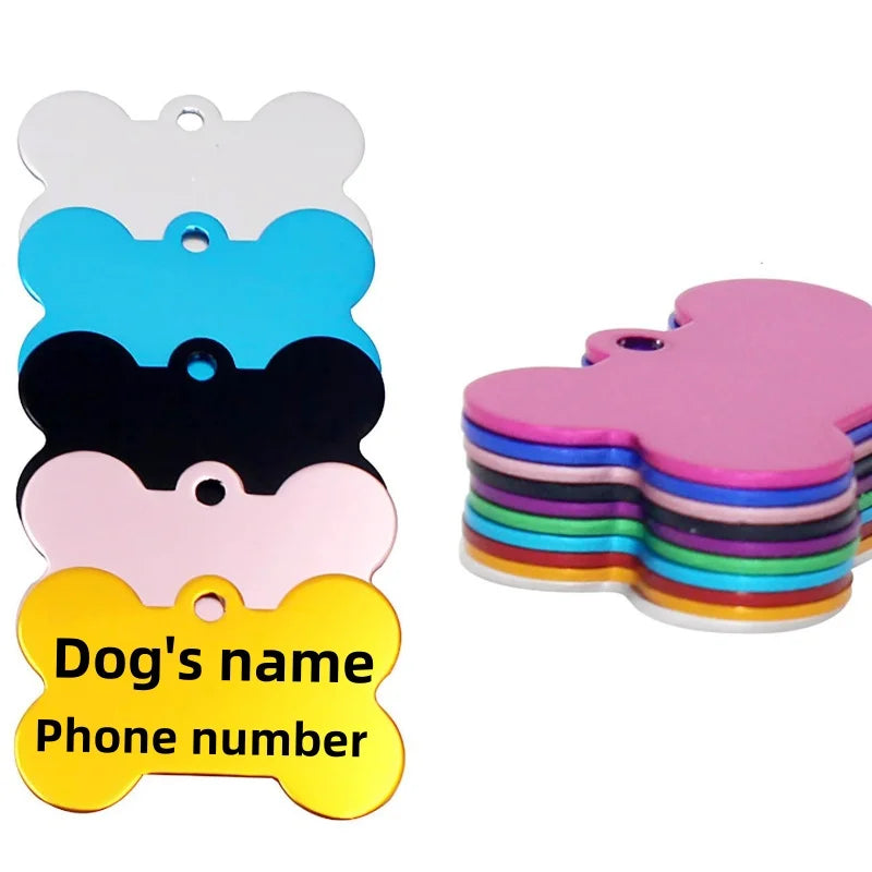Engraved Dog Id Tag Personalized Pet Collar Pendant Anti-Lost Pet Id