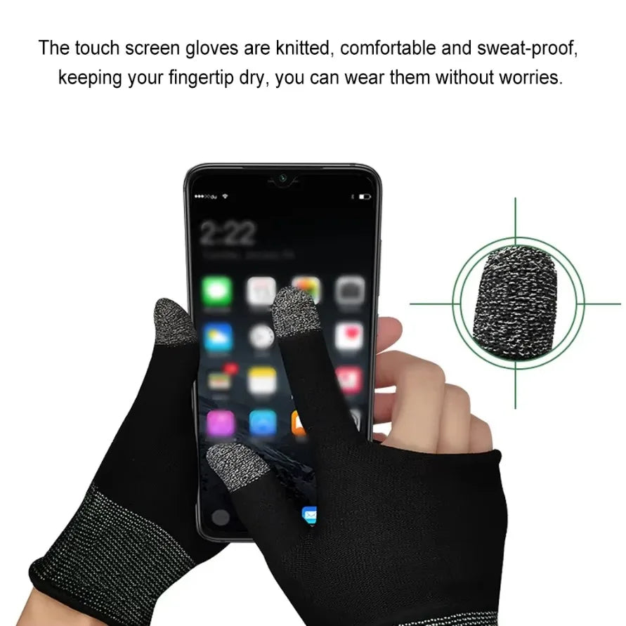 Upgrade 2pcs Finger Thumb Sleeve Gloves For Gamer Non-scratch Mobile