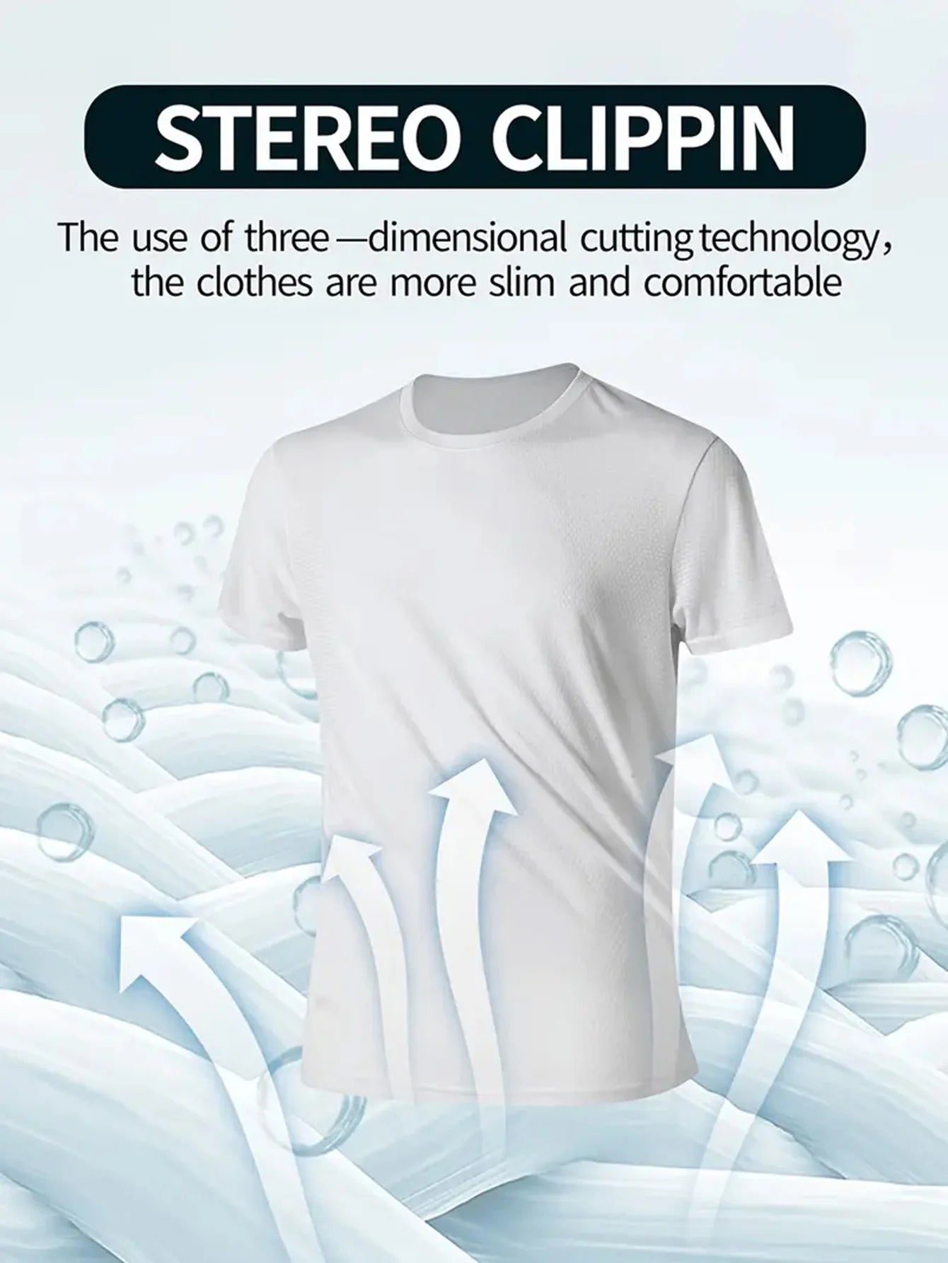 Round Neck T-Shirt 4-Pack White Ultra-Light Men's Quick Drying
