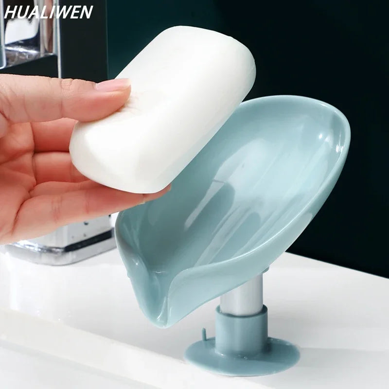Suction Cup Soap dish For bathroom Shower Portable Leaf Soap Holder