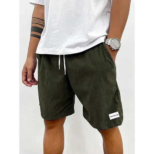 Men Corduroy Sweatpants Summer Beach Casual Shorts Men's Baggy Shorts