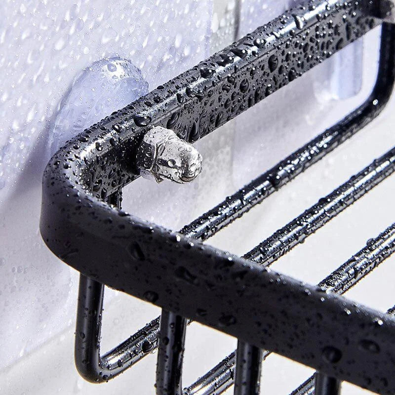 1PC Free Drill Soap Dish Holder Wall Mounted Storage Rack Holder