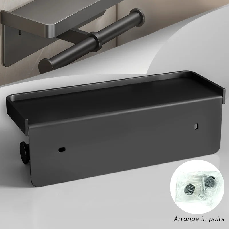 Toilet Paper Holder Wall-Mounted Aluminum alloy Toilet paper holder