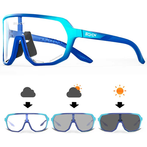 SCVCN Outdoor Sport Bike Photochromic Sunglasses Men Women bicycle MTB