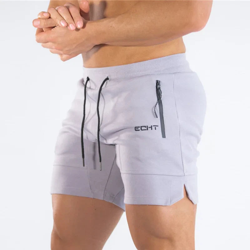 Men's Zip pocket sweatpants Fitness Gyms Shorts Men Summer Running