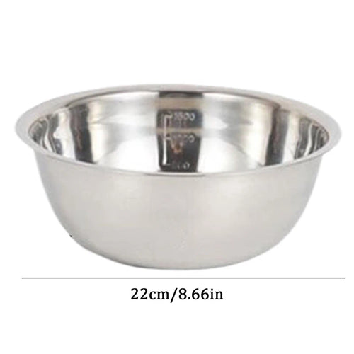 Scaled Mixing Bowl Stainless Steel Whisking Bowl For Knead Dough Salad