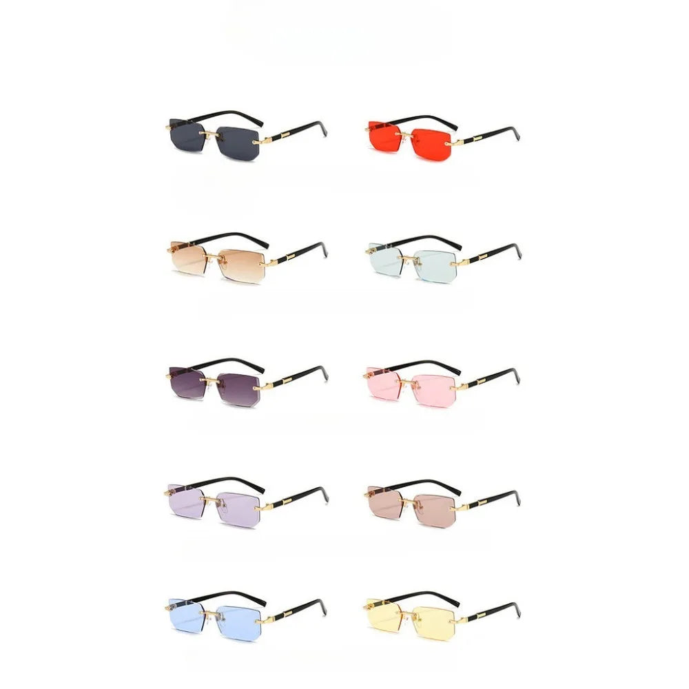 Retro Korean Sunglasses Seaside Frameless Eyeglasse Anti UV400
