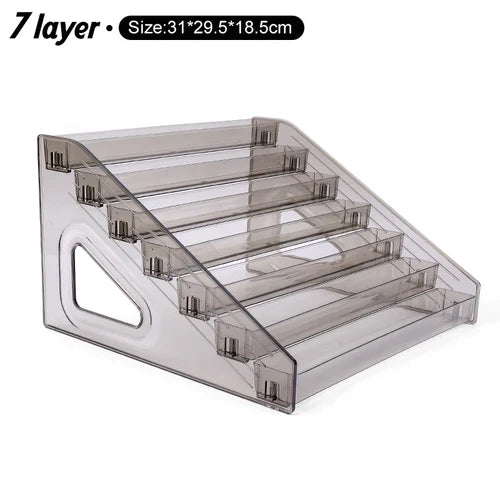 Clear Acrylic Nail Polish Display Stand Multi-layer Plastic Storage