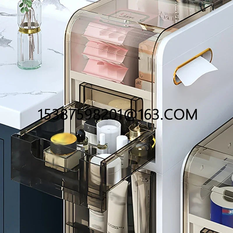 2/3/4Layer Toilet Storage Cabinet Bathroom Drawer Closestool Crevice