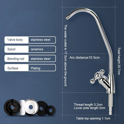 Water Purifier Faucet, Lead-Free Filtered Faucet Fits Reverse Osmosis