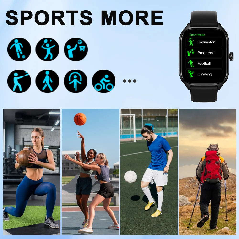 LAXASFIT H9 Smartwatch Dial to Answer Calls Calorie Tracking Heart