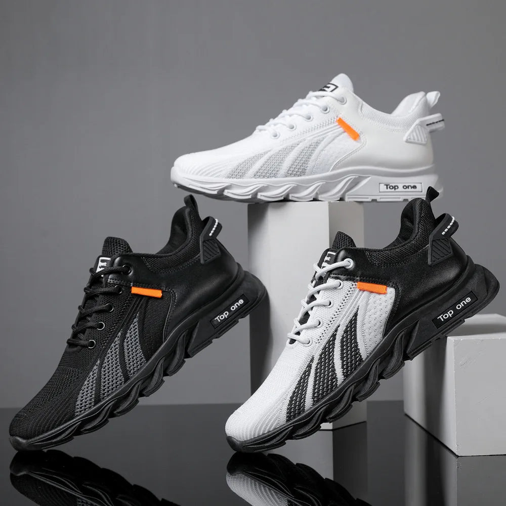 Fashion Men Sneakers Mesh Casual Shoes Lac-up Men Shoes Lightweight