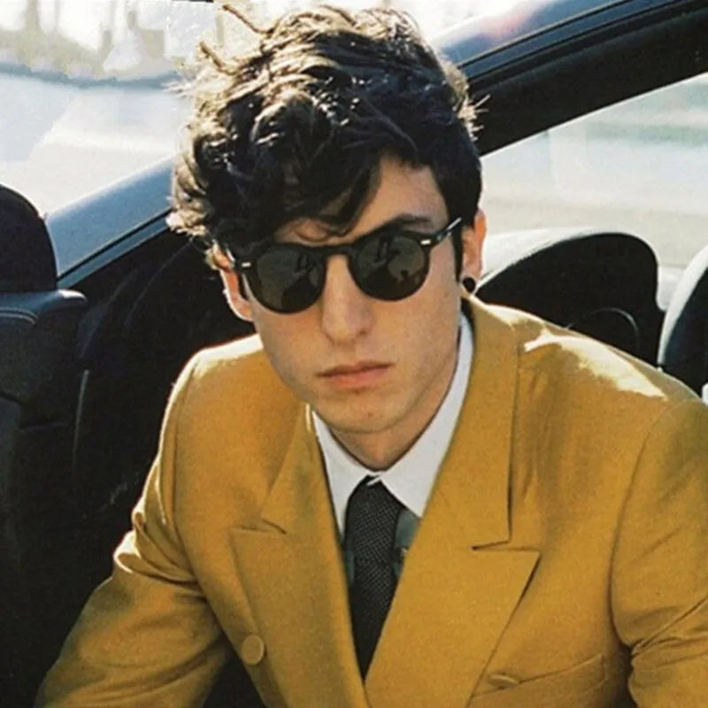 Retro Round Sunglasses Fashion Rice Nail Box Sunglasses For Men And