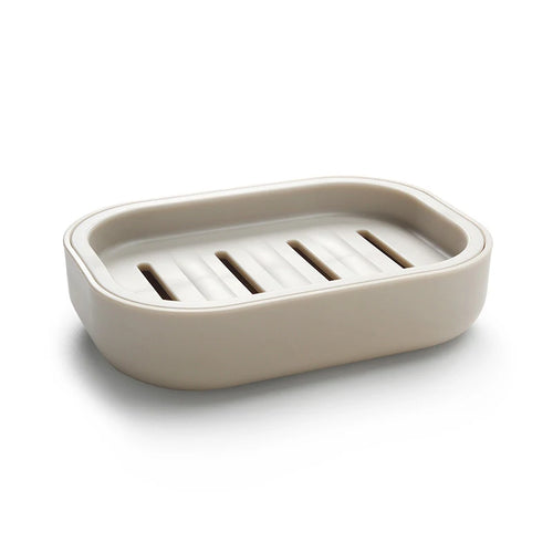 Double Layer Square Soap Dish with Cover Plastic Drain Soap Box