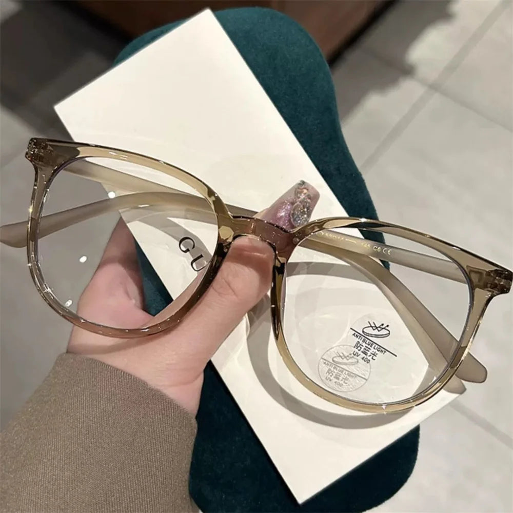 New Retro Ultra-light Glasses Anti-blue Light Flat Glasses Female