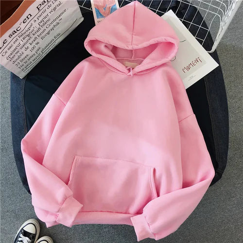 2024Autumn Casual Women's Solid Hoodie Comfortable Strecth Sweatshirts