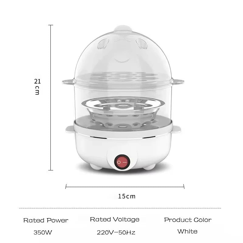220V Multifunctional Electric Egg Boiler Double Layers Egg Cooker Mini