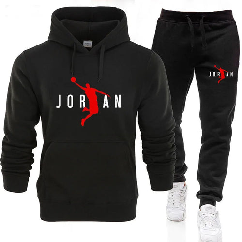 2024 Fall Winter Men's Tracksuit Hoodie Pants 2Pcs Sets Suit Leisure