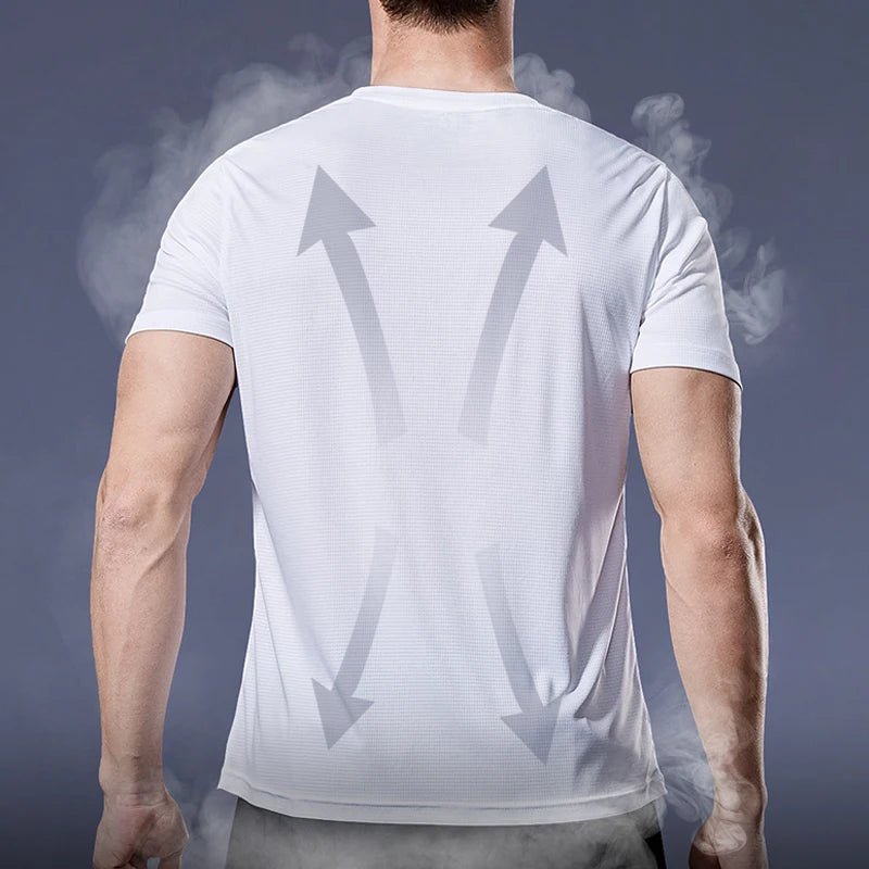 1 Piece Men's Short Sleeve Undershirt Man Athletic T-Shirt Quick