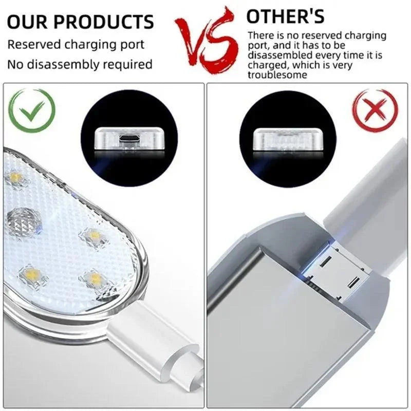 Wireless Led Lights for Car Interior, Car Led Lights Interior, USB