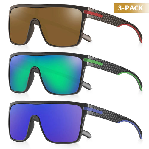 CRIXALIS Fashion Polarized Sunglasses For Men Square Oversized Anti