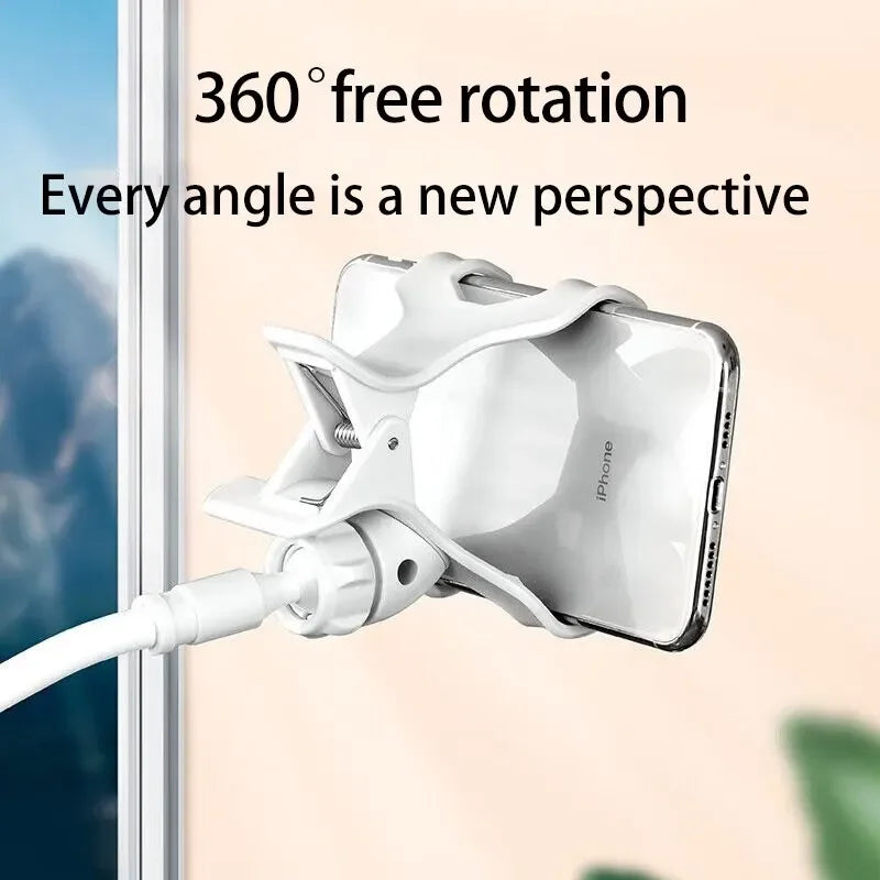 360 Clip Mobile Phone Holder Stand Portable Flexible Lazy Bed Desktop