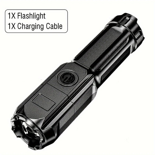 Portable UV Flashlight UV395NM Zoomable ABS Torch 3 Modes Camping