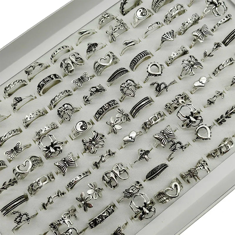 30pcs/Lot Factory Wholesale Alloy Finger Rings For Women HOT New Big