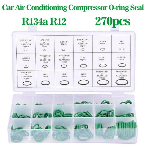 O Ring Set Seal Kit R134a R12 HNBR Rubber O-Rings Assortment For Car
