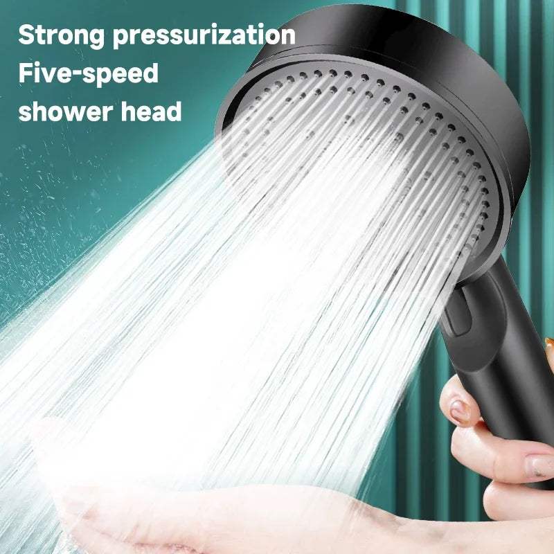 5 Modes Pressure Boost Shower Head Multifunction Adjustable Large