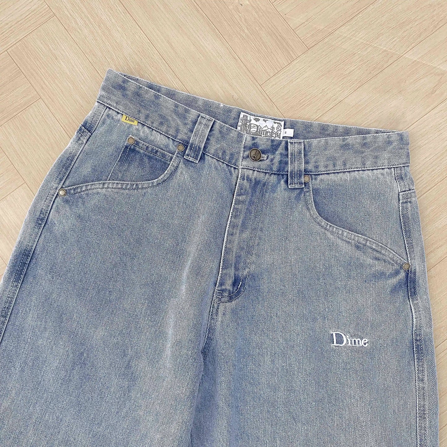 2024 Y2K Dime Jeans for Men Dime Skate Baggy Jeans Embroidery Denim