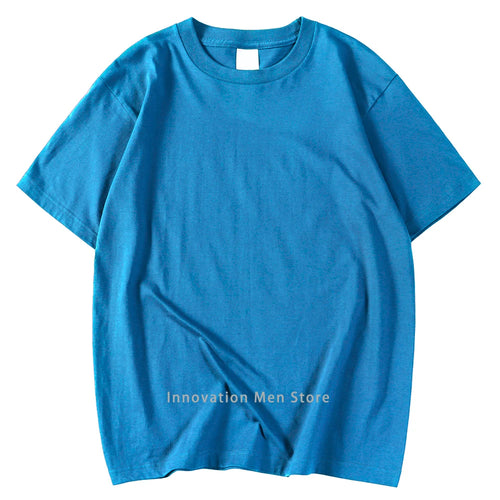 14 Colors Candy Color 100% Cotton T-Shirts Men Women Oversized Short