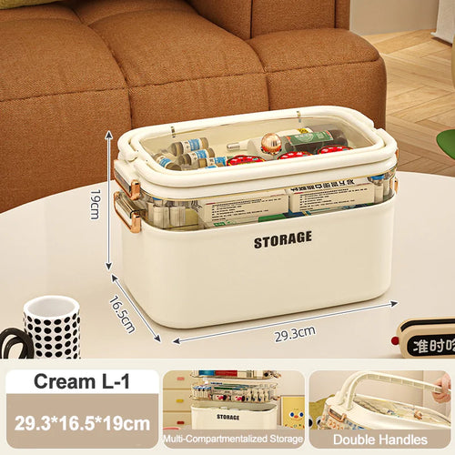 3/4 Layers Large Capacity Family Medicine Organizer Storage Box