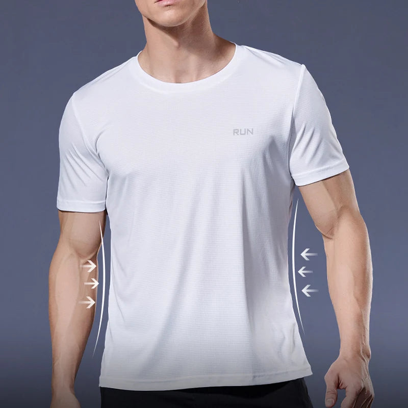 1 Piece Men's Short Sleeve Undershirt Man Athletic T-Shirt Quick