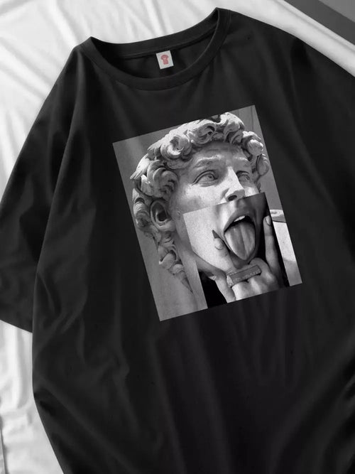 Street Women T-Shirts Doberman Printing Cotton Tops Soft Loose Tees
